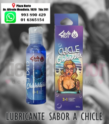 LALAHOT LUBRICANTE SABOR CHICLE CALIENTA Y LUBRICA 